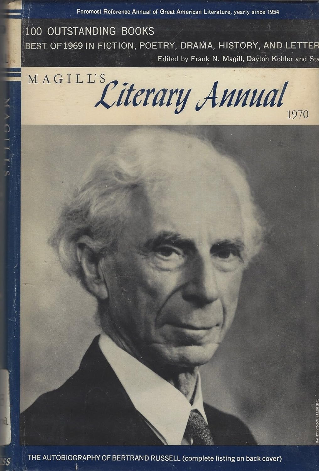 Magill's Literary Annual 1970 Essay-Reviews of 100 Outstanding Books Published in the United States During 1969