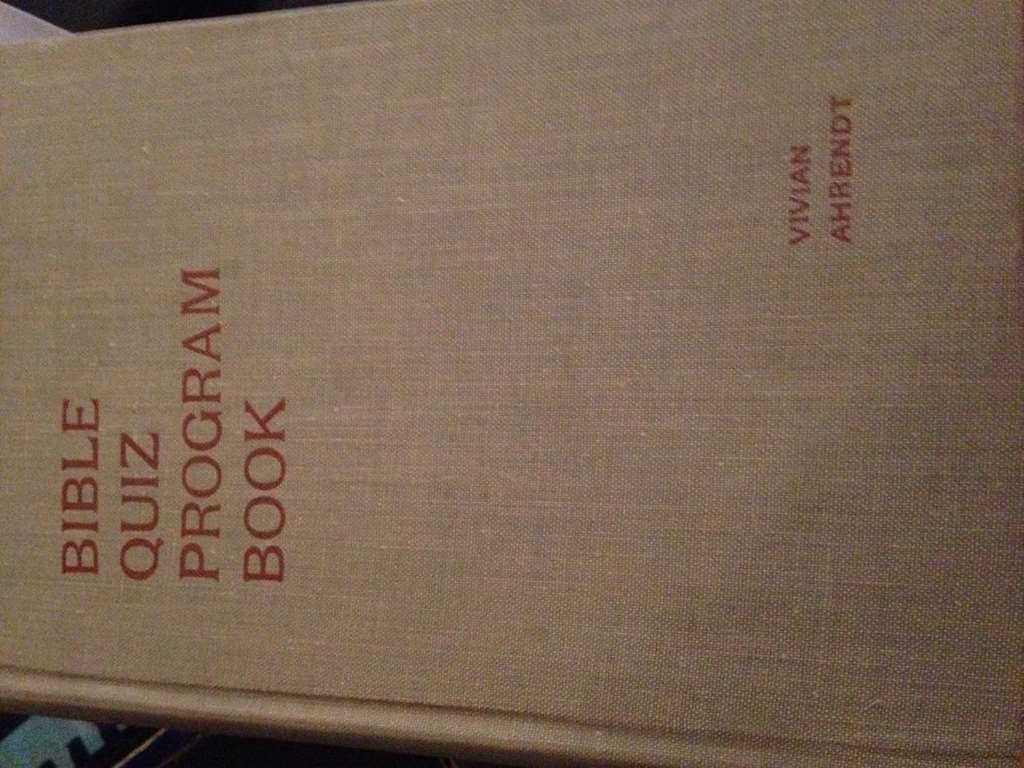 Bible Quiz Program Book
