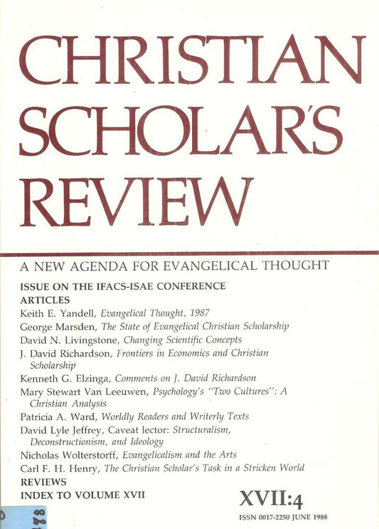 Christian Scholar's Review, Vol. 17, No. 4 (June 1988)