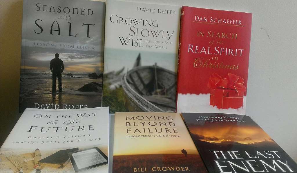 6 Volumes of DHP Christian Books: The Last Enemy, Moving Beyond Failure, On The Way to THe Future, In Search of the Real Spirit of Christmas, Growing Slowly Wise, Seasoned with Salt Lessons from Elisha
