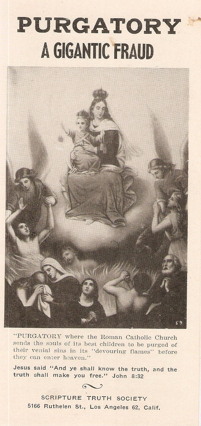 Purgatory a gigantic fraud