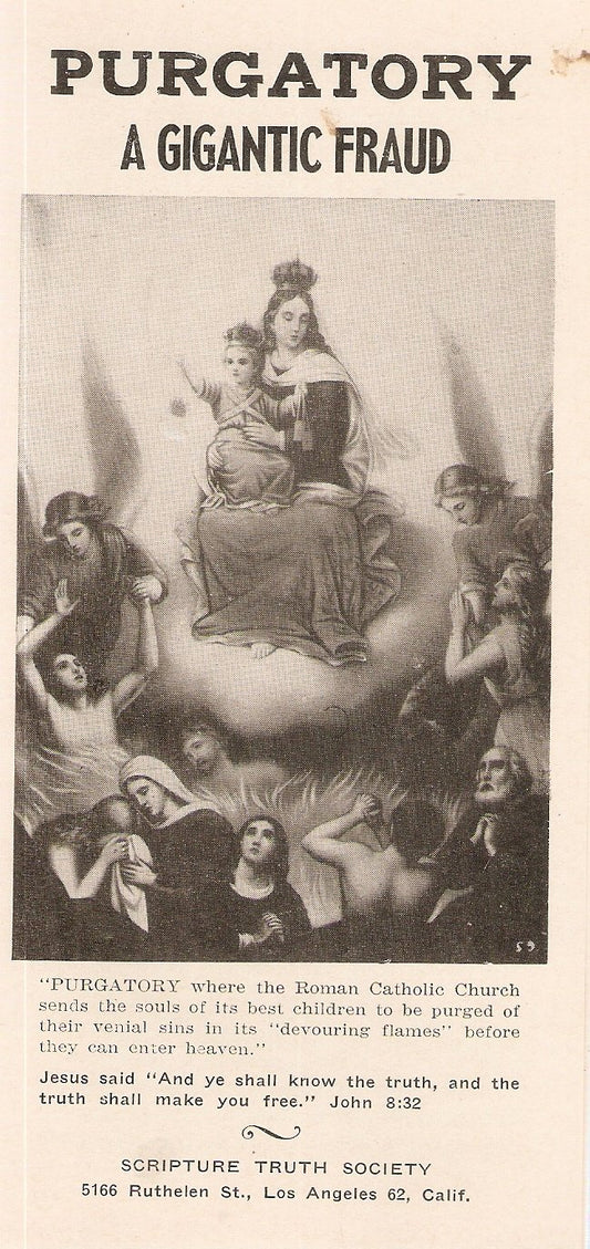 Purgatory a gigantic fraud