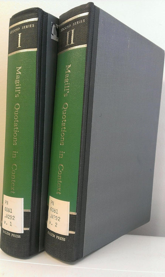 2 Volumes of Magill's Quotations in Context, Second Series: Vol. 1 A-LIV & Vol. 2 LIV-Z
