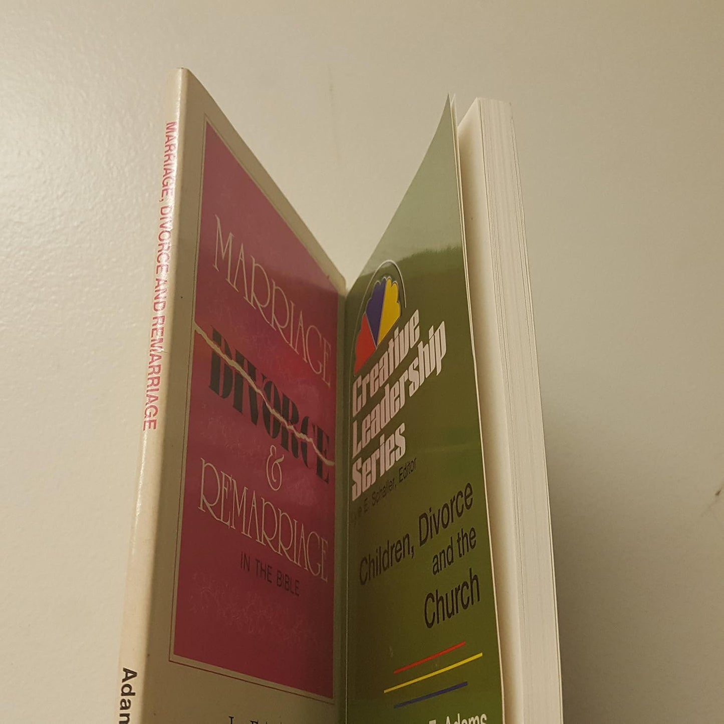 2 Volumes of Christian Books on Divorce 1) Douglas Adams' Creative Leadership- Children, Divorce and the Church 2) Jay Adams' Marriage Divorce & Remarriage in The Bible
